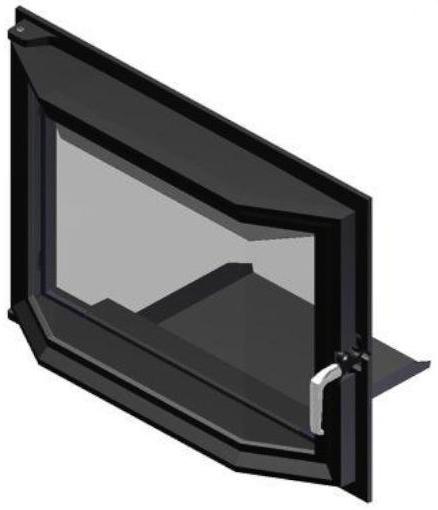 Призматические дверцы для камина Kratki Zuzia 515x652 мм